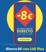 Regalo 8€ en tu compra en Lidl pedido superior 80€