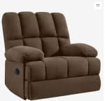 Fauteuil relax à bascule Honeyou HONEYOU Oversized Rocker Recliner Chair à 151,38€