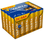 Lot de 24 piles VARTA AAA 1,5V à 9,34€