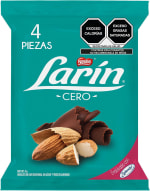Nestlé Larín Cero Chocolate con Almendra 76 g (bolsa 4 piezas) por $50.50 en Amazon