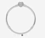 Brazalete Pandora Moments cadena d/serpiente c/broche d/corazón $107.00 Pandora, cl