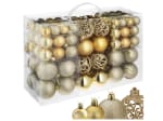 Tectake Conjunto 100 Bolas Navidad Plástico Inastillable Doradas por 23.49€