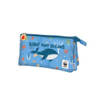 DOHE Estuche Escolar 3 Compartimentos WWF Save Our Oceans por 1.99€