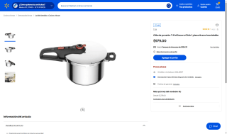 Olla Presión T-Fal Secure Click 6L Inox por $829 | Walmart