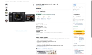 Cámara Sony Alpha 7C por $24,439 | Oferta Amazon