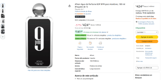Afnan Agua de Perfume EDP 9PM para Hombres 100ml por $424 en Amazon