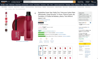 Maybelline Super Stay Teddy Tint por $134 | Oferta Amazon