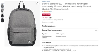 DC Shoes Backsider 2021 rugzak voor €19,65 bij Amazon