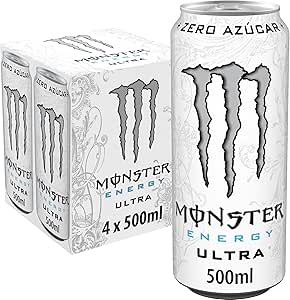 8 latas Monster Energy Ultra White, Bebida energética sin Azúcar 500 ml por 7.40€
