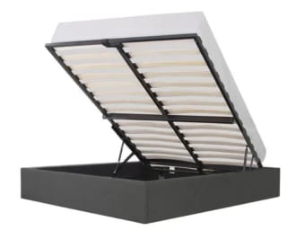 Lit coffre adulte Eclipse Tissu gris foncé, Sommier inclus, l 140 x L 190 cm à 99,99€