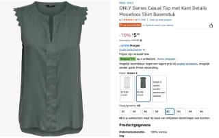 ONLY top KIMMI met ruches voor €5,99 bij Amazon