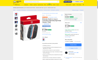 Pack Joy-Con Nintendo Switch por $1,488 | Oferta Mercado Libre