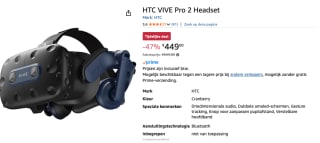 HTC VIVE Pro 2 - VR-headset voor €449 bij Amazon