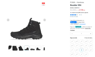 Botas para Trail Boulder WTR PUMA 28cm por $1,739 | InnovaSport