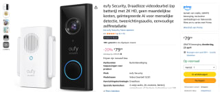 Eufy Videodeurbel voor €79,99