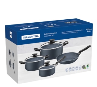 TRAMONTINA BATERÍA DE COCINA 7 PIEZAS AZUL $50.990. Disponible en R.com, Chile