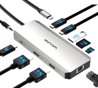 Station d'accueil Wavlink - USB-C 10 en 1, Double HDMI 4K à 39,99€