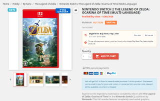 The Legend of Zelda: Ocarina of Time Remake para NS2 por $899 en Hobby-Genki