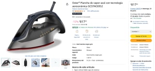 Oster Plancha de Vapor Tecnología Aerocerámica en $817 | Descuento Amazon