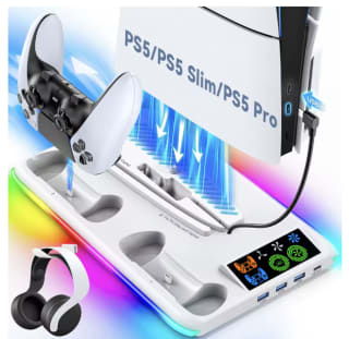 Soporte PS5 Multifuncional con Carga y Refrigeración por 15,26€
