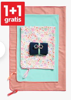 1+1 gratis op microvezel strandlakens bij HEMA