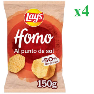 4 x Patatas Lay's Horno Sal 150 Grs. por 4.18€