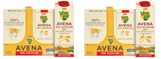 2 Packs de 6x1L de Vivesoy Bebida de avena Sin Azúcar 100% cultivo local por 11.7€