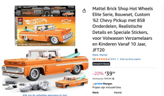 Hot Wheels Elite Series - Custom '62 Chevy Pickup voor €39,99 bij Amazon
