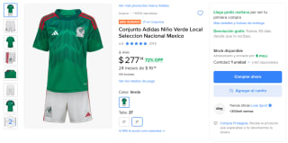 Conjunto adidas niño verde por $277 | Oferta Mercado Libre