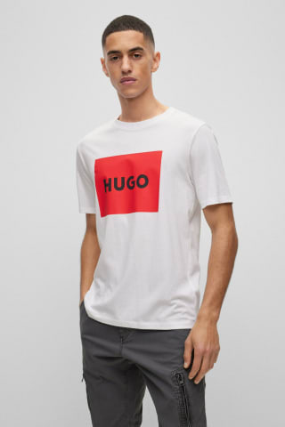 HUGO T-shirt wit voor €14,98 bij ZEB