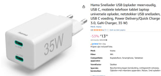 Hama Snellader USB voor €13,99 bij Amazon