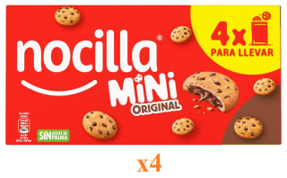 4 x Galletas Rellenas con Crema de Cacao Nocilla sin Aceite de Palma 160 g. por 3.8€