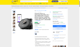 Aspiradora Robot Shark Matrix Plus por $3,464 | Oferta Mercado Libre