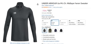 Under Armour UA M's Ch. Midlayer Heren Sportshirt voor €15 bij Amazon