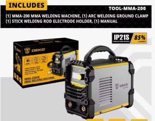 DEKO Soldador MMA 220 V 200A soporte electrodo máquina soldador arco por 53.94€