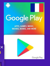 Google Play Gift Card 5 EUR Key FRANCE à 5,50€