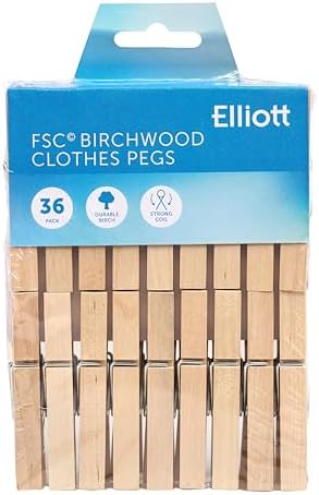 Elliott 36 Hardwood Clothes Pegs Pack £1.47 Amazon Deal