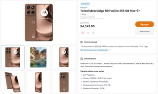 Moto Edge 60 Fusión 256GB Telcel por $4,349 | Oferta Chedraui