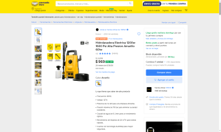 Hidrolavadora TRENT HLT203-1200 1200W por $889 | Oferta Mercado Libre