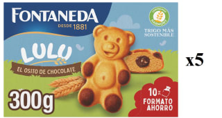 5 Cajas de FONTANEDA LULU Bizcochitos rellenos de chocolate 300 g por 10.77€