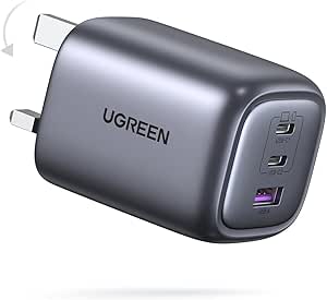 UGREEN 65W GaN USB-C Charger with Free Cable for £21.47