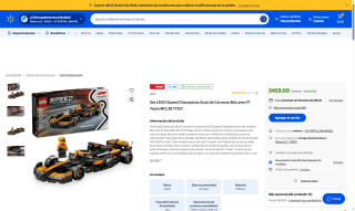 LEGO Speed Champions McLaren MCL38 77251 por $459 | Walmart
