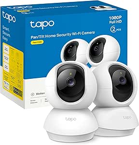 2 piezas Tapo C200P2 Cámara IP WiFi 360° Cámara de Vigilancia FHD 1080p por 33.75€