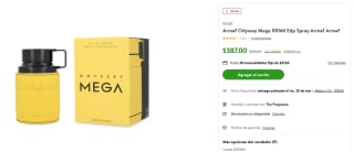 Perfume Armaf Odyssey Mega 100ml por $387 | Bodega Aurrera