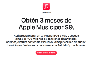 3 Meses de Apple Music por $9