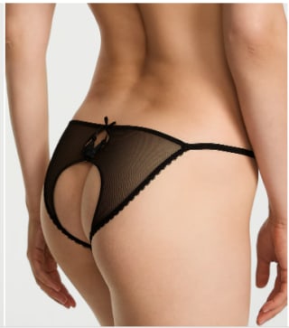 Slip brésilien fendu sur l’arrière à lanières et broderies Electric Orchid à 6,99€