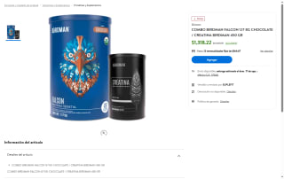 Birdman Falcon 1.17kg Chocolate/Creatina por $1,318 | Walmart