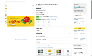 Mazapán De la Rosa 30 piezas por $74 | Oferta Amazon