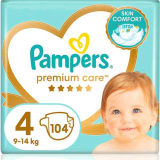Pampers - Premium Protection - Maat 4 - Mega Pack - 104 stuks voor €20,75 bij Plein