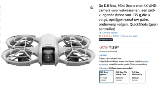 DJI Neo, Mini Drone met 4K UHD-camera voor €139 bij Amazon